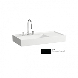 Подвесная раковина Kartell by laufen 90х46х12 см, черный глянец, без перелива, с 1 отверстием для смесителя, SaphirKeramik 8.1033.8.020.111.1 Laufen